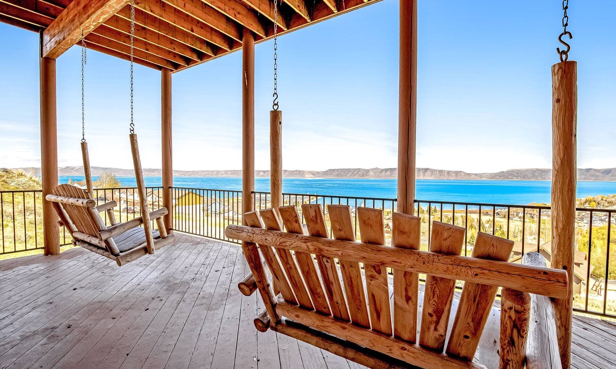 Harbor Village Cabin | Bear Lake Cabin w/ beautiful views & private hot tub- close to boating & trails