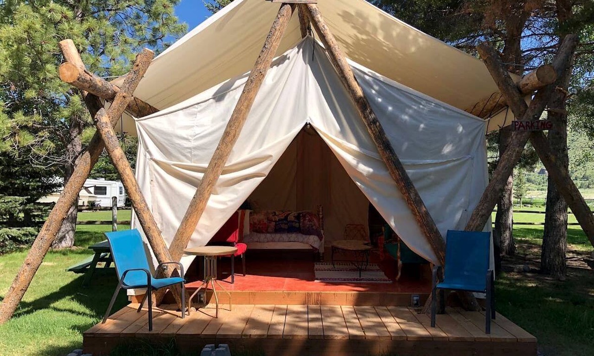 Palisades RV Rental | Luxury Safari Tent in Irwin, Idaho near Jackson Hole & Palisades Lake