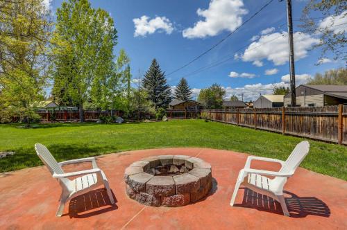 New Meadows House | Meadows Valley Retreat - Pet-friendly home with fire pit, large fenced yard, and trailer parking.