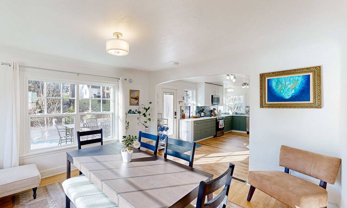 Stevenson House | Renovated home in central location with hot tub, theater, fast wifi & work desks