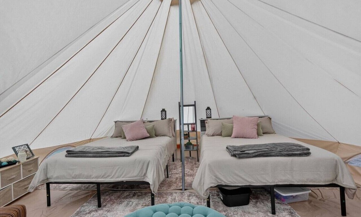 Swan Valley RV Rental | The Family Room Bell Tent at Camp Little Lemhi