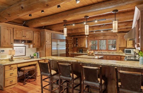 River Meadows House | Abode at Forest Edge, luxury log home, hot tub