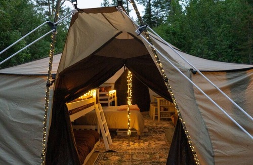 Swan Valley RV Rental | Bunk Tent at Camp Little Lemhi