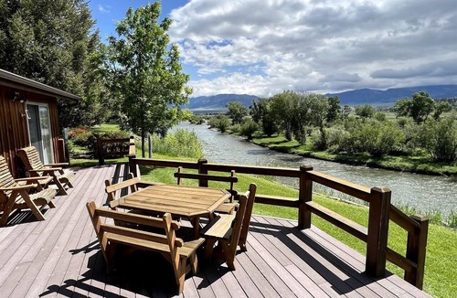 Ennis House | Charming Riverside Vacation Rental with Scenic Mountain Views near Ennis, Montana