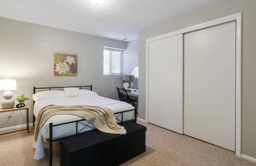 Holladay Apartment | Chic Basement, Work Station, Central Location, Dedicated Outdoor Area w/ Furniture, Private Entry