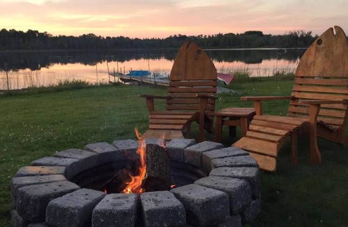 Levering Cabin | Cozy 2-bedroom cabin between Levering and Cheboygan on Lancaster Lake