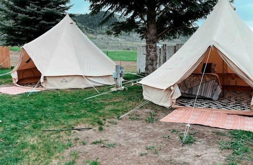 Palisades RV Rental | Cozy Bell Tent Glamping in Swan Valley, Idaho near Jackson Hole