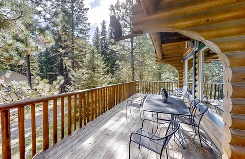 Enterprise House | Custom-built log home with gas grill, free WiFi, deck, and private location