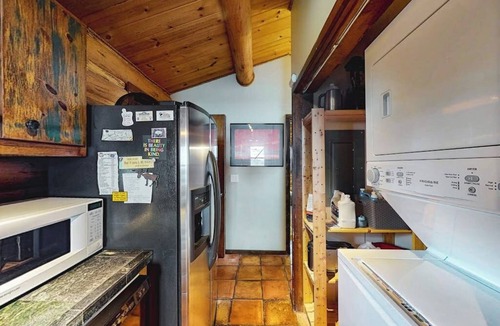 Jackson Cabin | Dog-friendly waterfront cabin on Flat Creek with wood stove, creek view, firepit