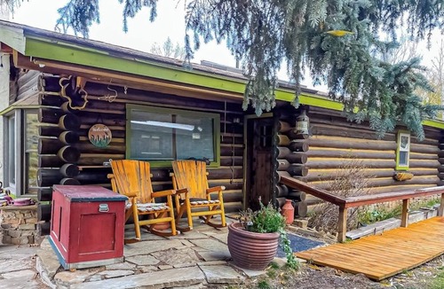 Jackson Cabin | Dog-friendly waterfront cabin on Flat Creek with wood stove, creek view, firepit