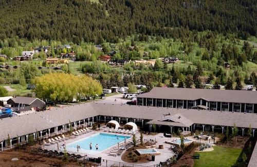 Jackson House | Relax in Comfortable Room w/Modern Amenities at Rustic Jackson Hole Lodge