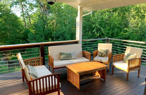 Evaro House | Relaxing Creekside House: Creek, Hot Tub, & Yard Games