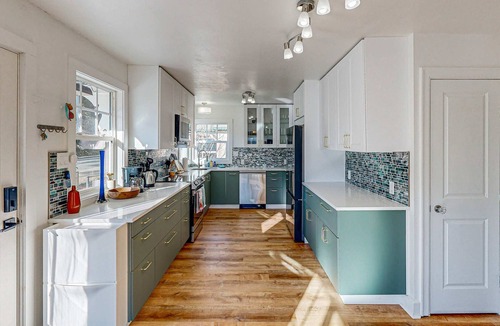 Stevenson House | Renovated home in central location with hot tub, theater, fast wifi & work desks