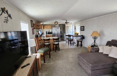 Murphy House | Serene two bedroom mobile home with AC in Murphy, ID. Outdoor recreation galore!