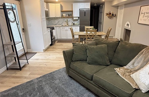 Kaysville Apartment | Spacious 3BR Furnished Basement w/Patio Grill - Family Friendly & Flexible Stay