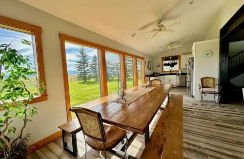 Tetonia House | Spacious Farmhouse Estate with Mountain Views & Dual Kitchens near Skiing and Trails in Tetonia, Idaho