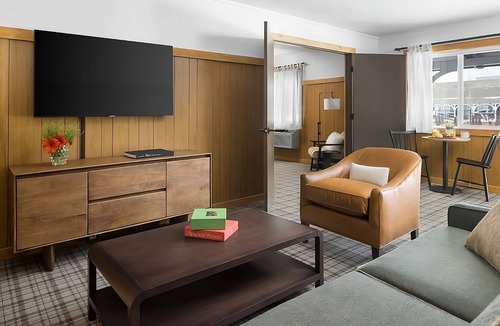Jackson Hotel | Stay Warm by the Fire Pit at Rustic Lodge w/Spacious Rooms in Jackson Hole