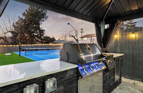 Sunset Heights House | THE BYU Fan House: escape room, sports court, hot tub, game room, fun!