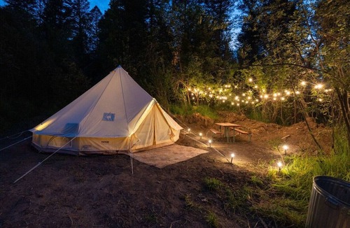 Swan Valley RV Rental | The Family Room Bell Tent at Camp Little Lemhi