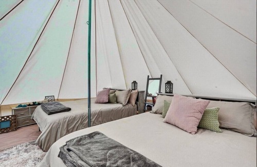 Swan Valley RV Rental | The Family Room Bell Tent at Camp Little Lemhi