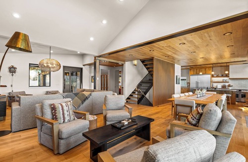 McCall House | Ultra modern McCall lakefront home for 16, 60' of private beach + dock