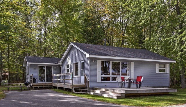 Cozy Alanson Cabin - steps to dock on Lake Burt! in Alanson