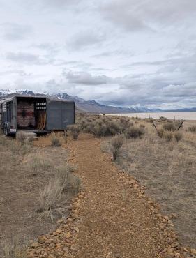 Desert Bliss Horse Trailer on the Alvord Desert