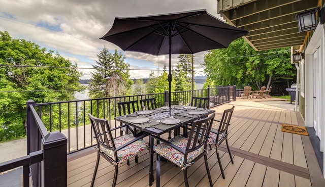 Hot Tub & Lake Views! Tree-Lined Hayden Home