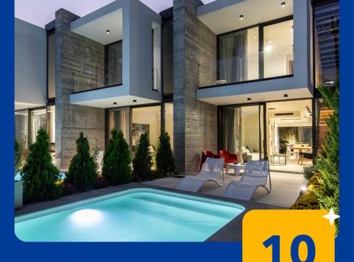 IKIES 3 Modern Eco-Friendly Private Seaview SIGNATURE Villas with a Pool in Volos