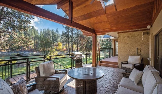 Luxury Riverfront Escape with Kayaks & Views in Post Falls