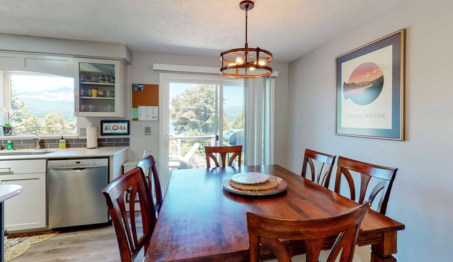 Magnificent Dog-Friendly Home with Lake & Mountain Views from the Large Deck