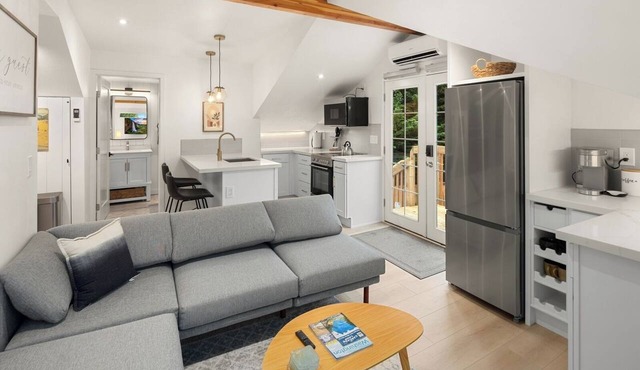 Modern Ballard Flat with Private Entry & Fire Pit in Seattle