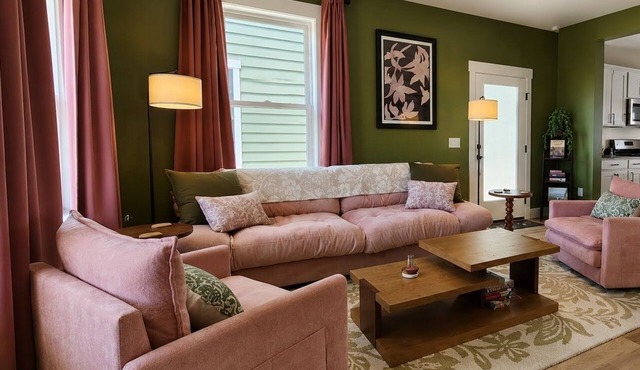 Moss & Blush-King Bed-Garage