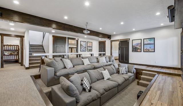 Mtn Shadow Lodge South with Indoor Sports Court (Sleeps 36) by Bear Lake Luxury