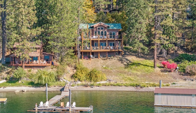 New Listing! The Ultimate CDA Lakehouse | Views, Private Dock & Decks in Coeur d'Alene