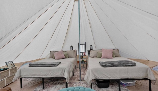 The Family Room Bell Tent at Camp Little Lemhi