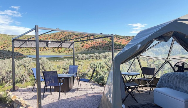 Unplug and unwind in our secluded off-grid glamping dome, nestled by a private lake. Enjoy the peace and quiet with all the comforts of home.