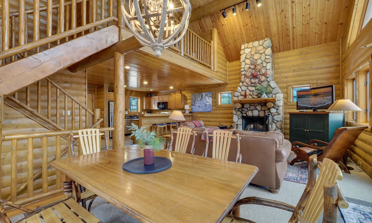 Boyne City Cabin | 3BR Private Mountain Cabin 823 | Sleeps 10 | Ski-in/out | Private Hot Tub