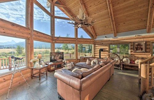 Driggs Cabin | Stunning Driggs Retreat w/Private Hot Tub & Pond!