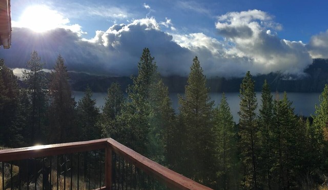 Guest House with Grand Views of Pend Oreille Lake and the surrounding Mountains.